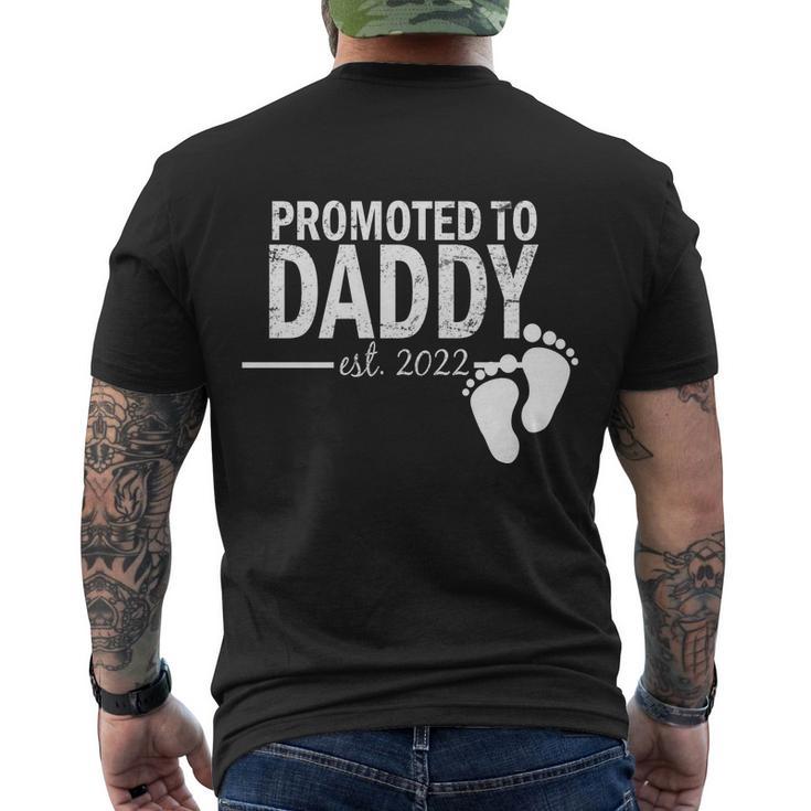 Promoted To Daddy Established  Men's Crewneck Short Sleeve Back Print T-shirt