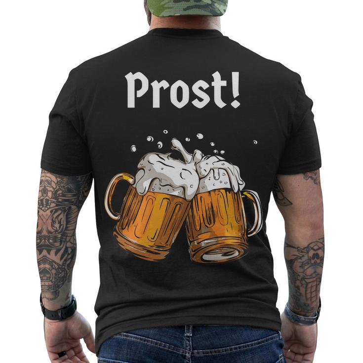 Prost Oktoberfest Beerfest Men's Crewneck Short Sleeve Back Print T-shirt