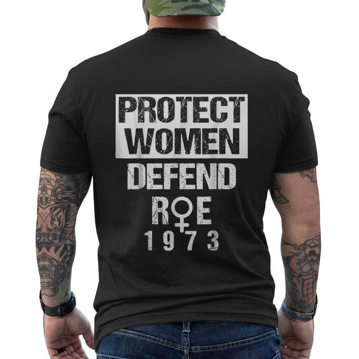 Protect Feminist Defends Roe V Wade  Men's Crewneck Short Sleeve Back Print T-shirt