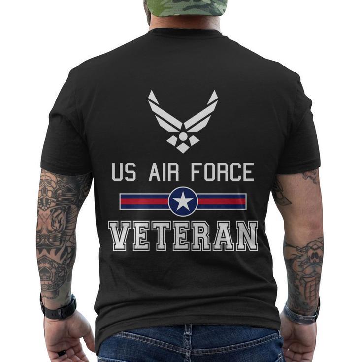 Proud Air Force Veteran Military Pride Gift Men's Crewneck Short Sleeve Back Print T-shirt