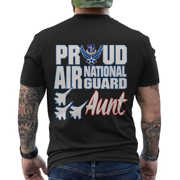 Proud Air National Guard Aunt Usa Military Women Men's Crewneck Short Sleeve Back Print T-shirt