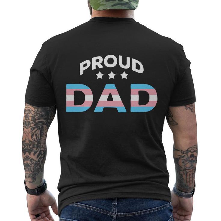 Proud Dad Of Transgender Lgbt Trans Flag Meaningful Gift Design Funny Gift Men's Crewneck Short Sleeve Back Print T-shirt