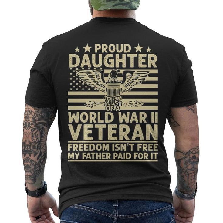 Proud Daughter Of A World War Ii Veteran Freedom Png Men's Crewneck Short Sleeve Back Print T-shirt
