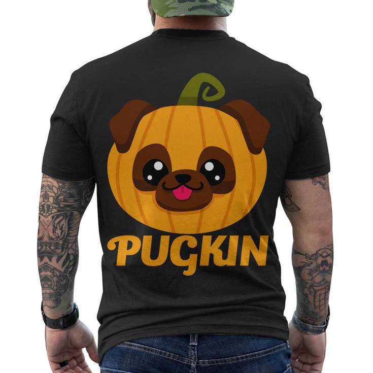 Pugkin Pumpkin Pug Men's Crewneck Short Sleeve Back Print T-shirt