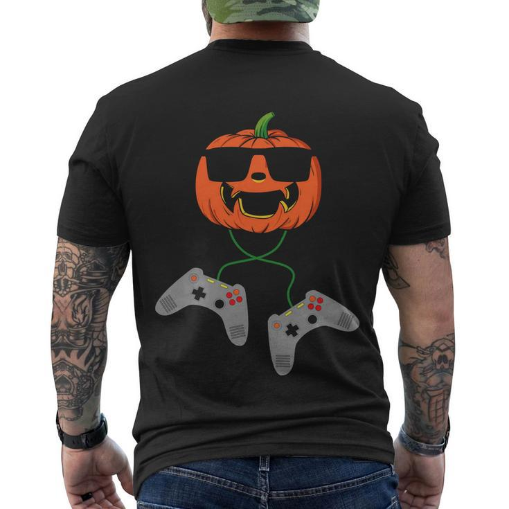 Pumpkin Gamer Halloween Quote Men's Crewneck Short Sleeve Back Print T-shirt