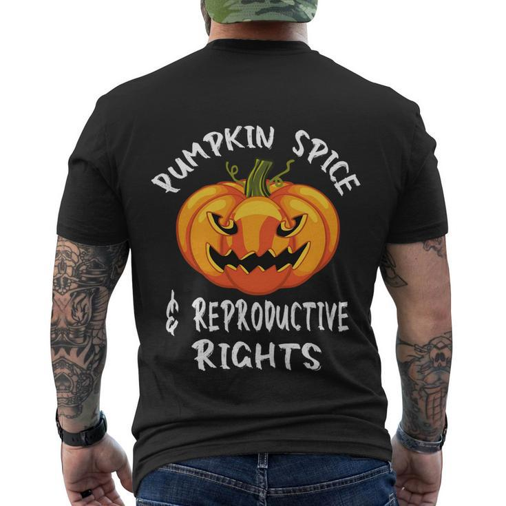 Pumpkin Spice And Reproductive Rights Fall Feminist Choice Gift V11 Men's Crewneck Short Sleeve Back Print T-shirt