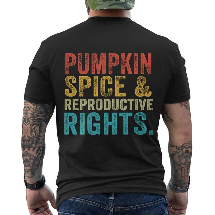 Pumpkin Spice And Reproductive Rights Fall Feminist Choice Gift V3 Men's Crewneck Short Sleeve Back Print T-shirt