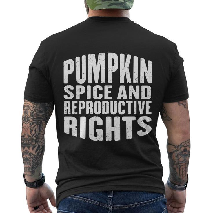 Pumpkin Spice And Reproductive Rights Fall Feminist Choice Great Gift Men's Crewneck Short Sleeve Back Print T-shirt