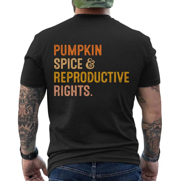 Pumpkin Spice Reproductive Rights Cool Gift Fall Feminist Choice Gift Men's Crewneck Short Sleeve Back Print T-shirt