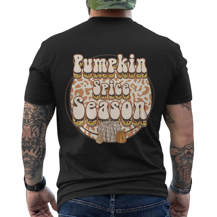 Pumpkin Spice Season Thanksgiving Quote Men's Crewneck Short Sleeve Back Print T-shirt
