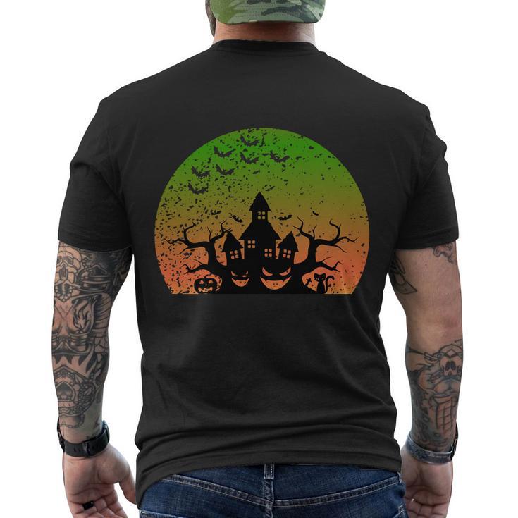 Pumpkin Witch Castle Halloween Quote Men's Crewneck Short Sleeve Back Print T-shirt