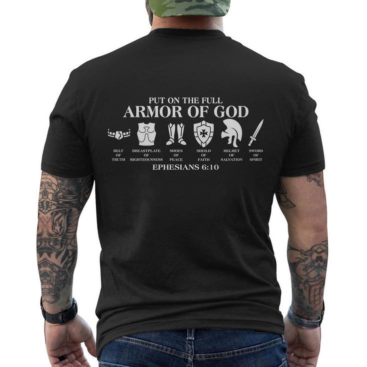 Put On The Full Armor Of God Ephesians 610 Tshirt Men's Crewneck Short Sleeve Back Print T-shirt