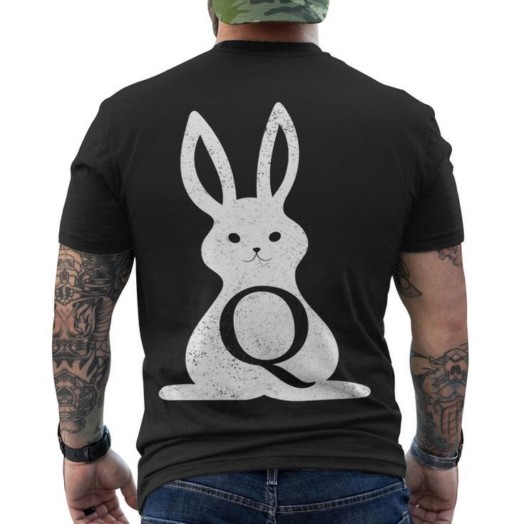 Q Anon Bunny Qanon Men's Crewneck Short Sleeve Back Print T-shirt