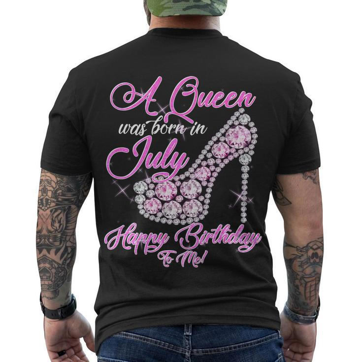 A Queen Was Born In July Fancy Birthday Men's T-shirt Back Print