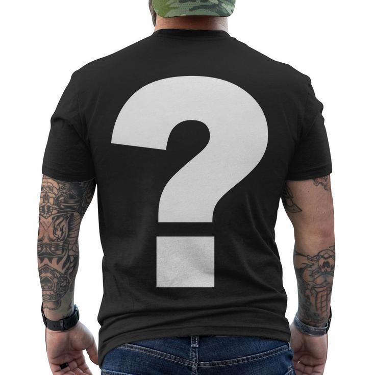 Question Mark Logo Tshirt Men's Crewneck Short Sleeve Back Print T-shirt