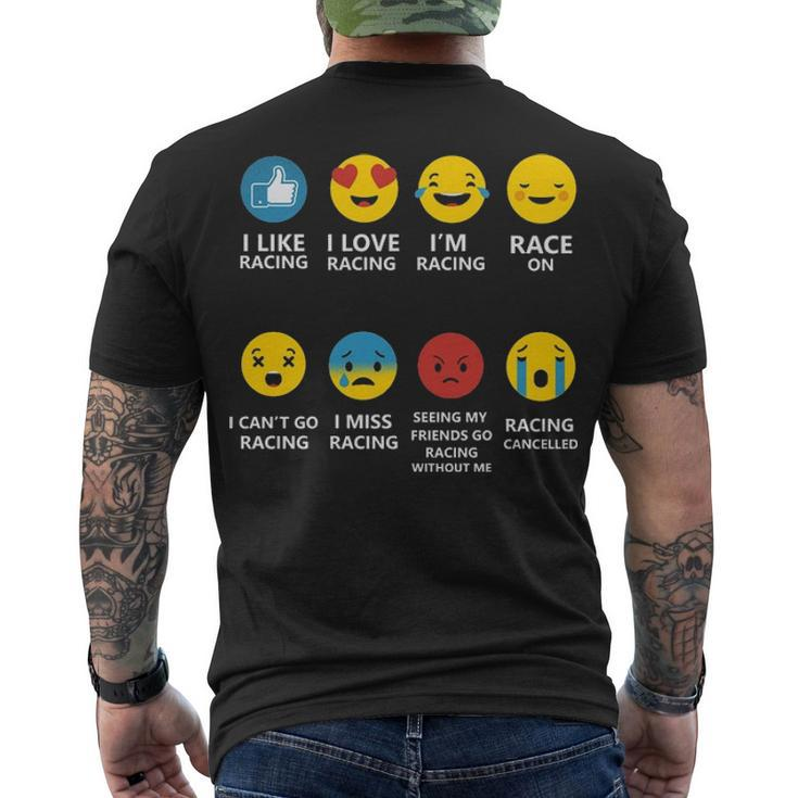 Racing Life Emotions Men's Crewneck Short Sleeve Back Print T-shirt