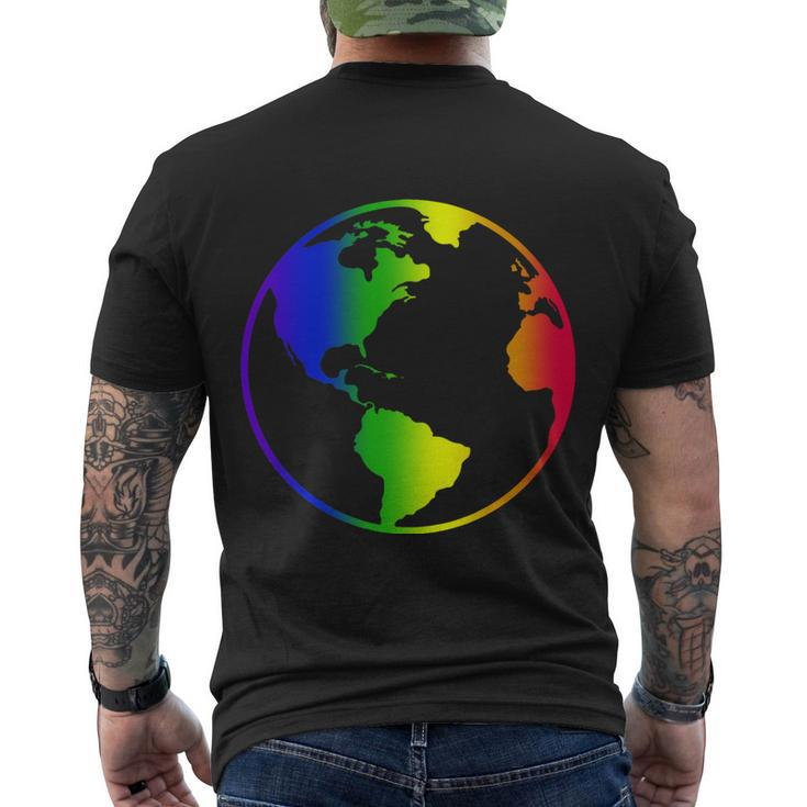Rainbow Earth Rainbow Mother Earth Men's T-shirt Back Print