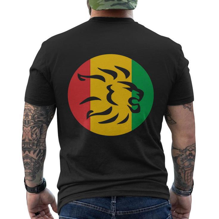 Rasta Lion Head Reggae Dub Step Music Dance Tshirt Men's Crewneck Short Sleeve Back Print T-shirt