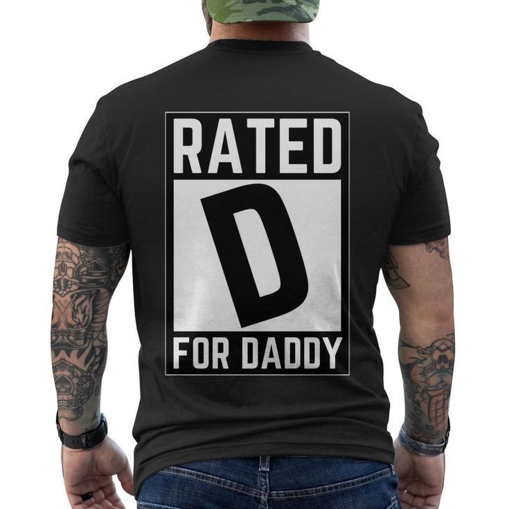 Rated D For Daddy Men's Crewneck Short Sleeve Back Print T-shirt