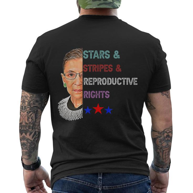 Rbg Ruth Stars Stripes Reproductive Rights 4Th Of July Womenn Men's Crewneck Short Sleeve Back Print T-shirt