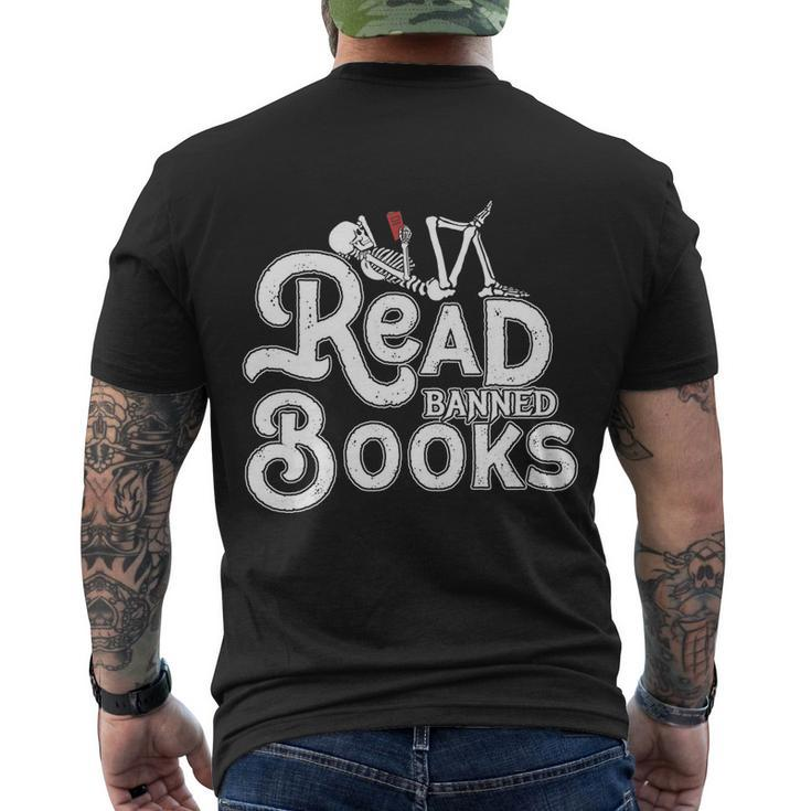 I Read Banned Books Shirt Reading Bookworm Men's T-shirt Back Print