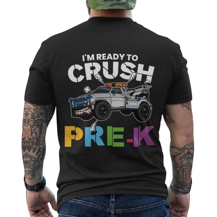 Ready To Crush Prek Truck Back To School Men's Crewneck Short Sleeve Back Print T-shirt