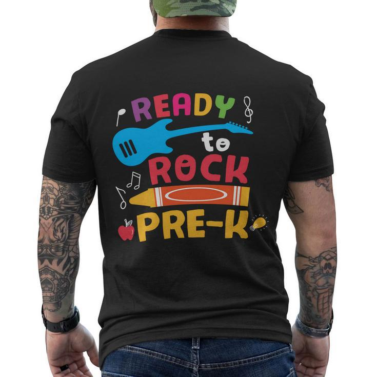 Ready To Rock Prek Back To School First Day Of School Men's Crewneck Short Sleeve Back Print T-shirt