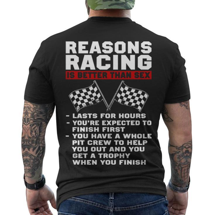 Reasons Racing Men's Crewneck Short Sleeve Back Print T-shirt