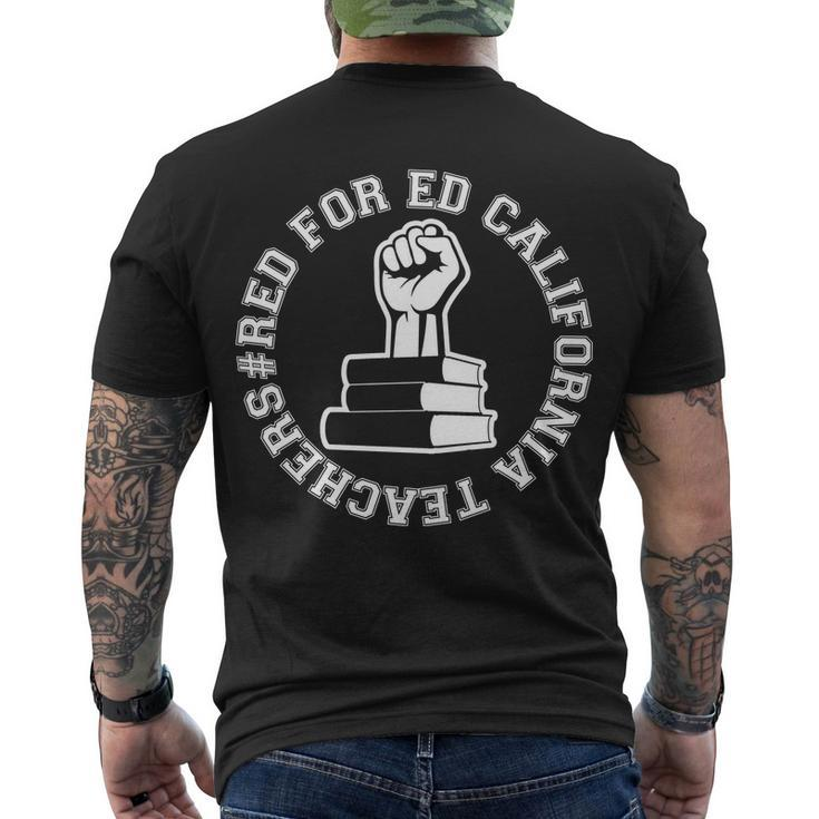 Red For Ed Resist Fist California Teachers Tshirt Men's Crewneck Short Sleeve Back Print T-shirt