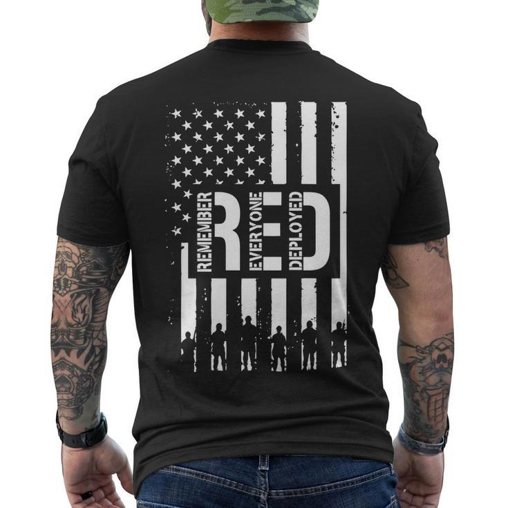 RED Remember Everyone Deployed Red Friday Men's Crewneck Short Sleeve Back Print T-shirt
