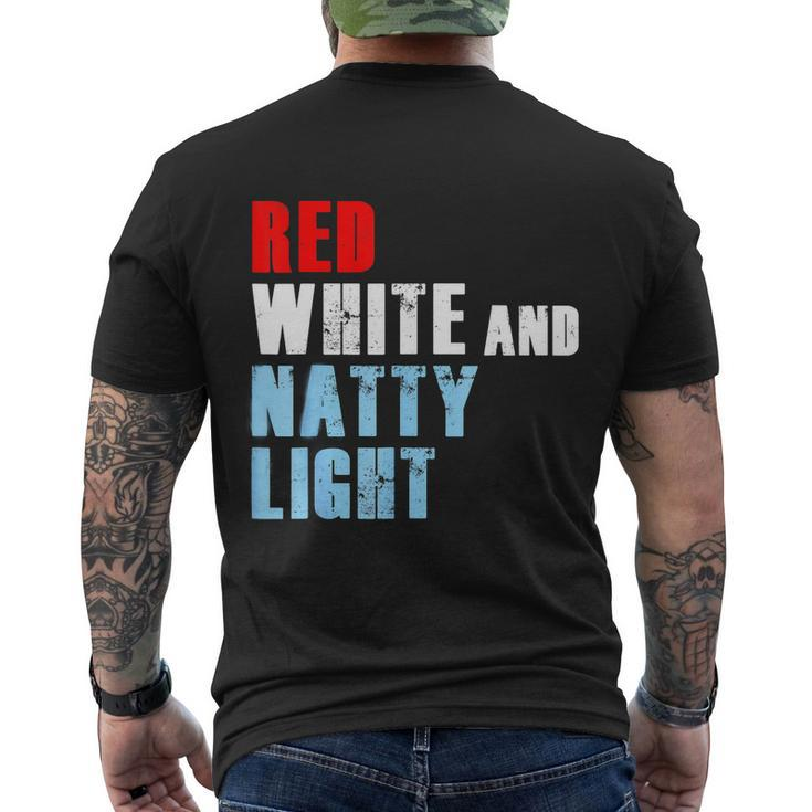 Red White & Nattylight For Mens Womens 4Th Of July Men's Crewneck Short Sleeve Back Print T-shirt