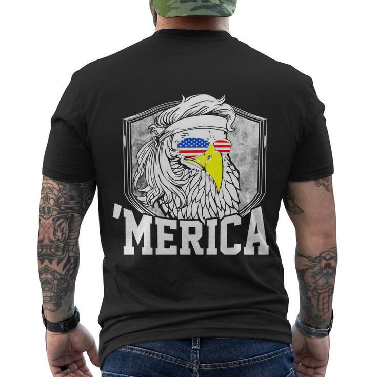 Redneck 4Th Of July Mullet Eagle Funny Bald Eagle ‘Merica Cool Gift Men's Crewneck Short Sleeve Back Print T-shirt