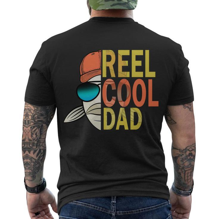 Reel Cool Fishing Dad Funny Tshirt Men's Crewneck Short Sleeve Back Print T-shirt