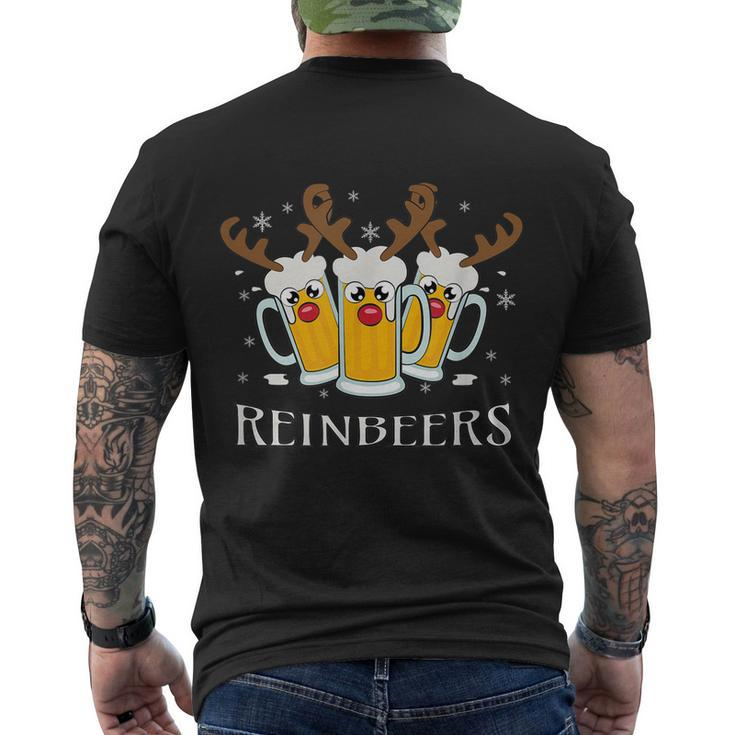 Reinbeers Reindeer Beer Christmas Drinking Men's T-shirt Back Print