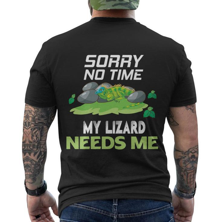 Reptile Lizard Lover Gift Men's Crewneck Short Sleeve Back Print T-shirt