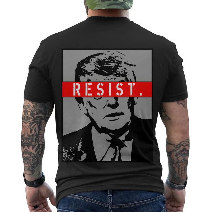 Resist President Donald Trump Anti Trump The Resistance Tshirt Men's Crewneck Short Sleeve Back Print T-shirt