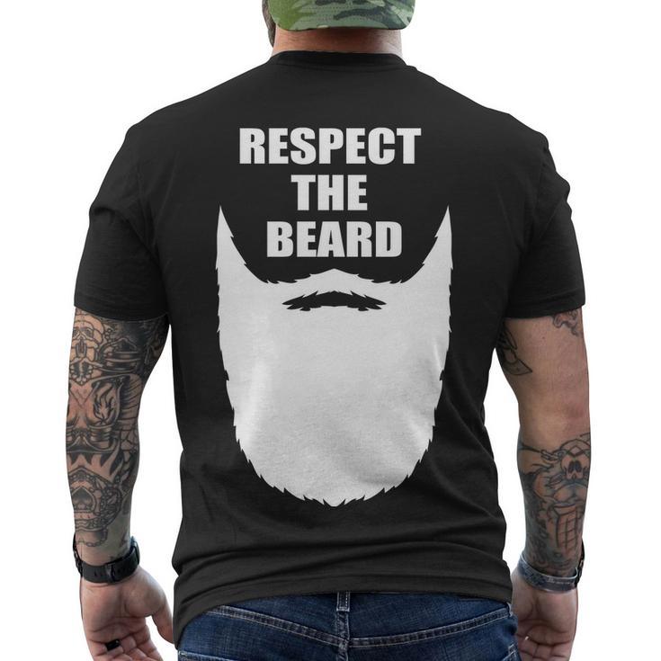 Respect The Beard Funny Bearded Tshirt Men's Crewneck Short Sleeve Back Print T-shirt