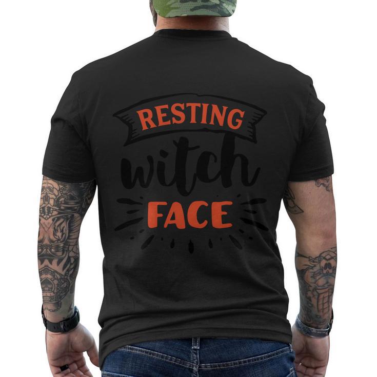 Resting Witch Face Halloween Quote V3 Men's Crewneck Short Sleeve Back Print T-shirt