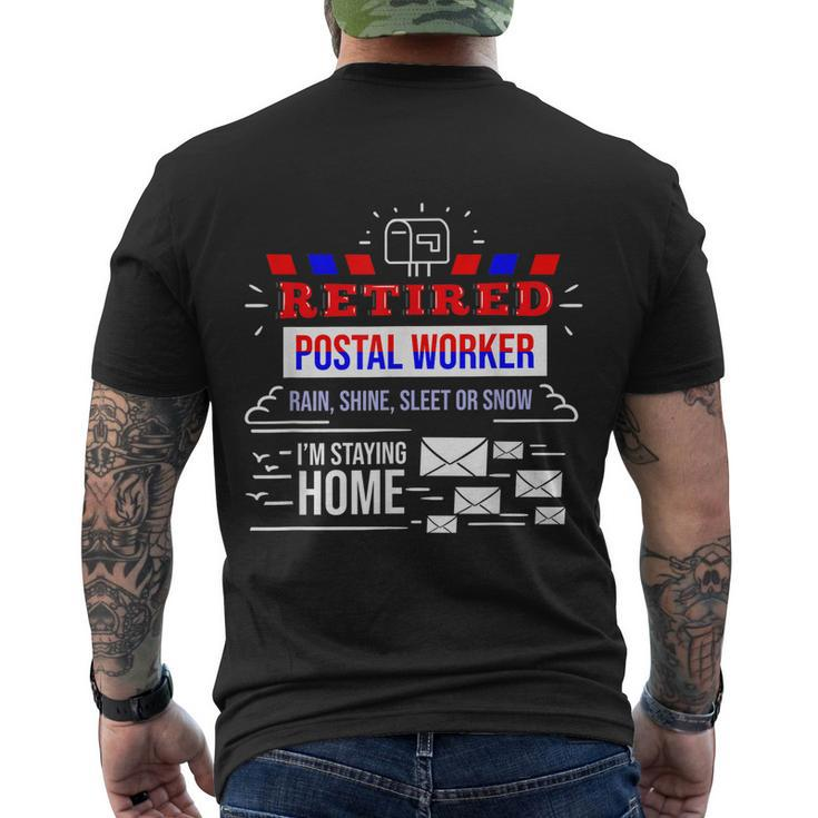 Retired Post Office Postal Worker Retirement Postman V2 Men's T-shirt Back Print