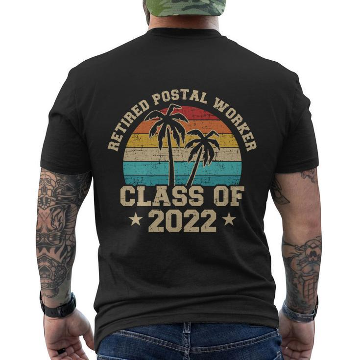 Retired Postal Worker Class Of 2022 Retirement Gift Men's Crewneck Short Sleeve Back Print T-shirt