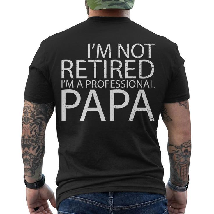Retired Professional Papa Tshirt Men's Crewneck Short Sleeve Back Print T-shirt
