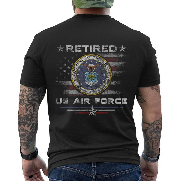 Retired Us Air Force Veteran Great Thanksgiving Men's T-shirt Back Print