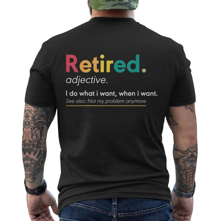 Retirement Gifts For Women Funny Retirement Gifts For Men Men's Crewneck Short Sleeve Back Print T-shirt