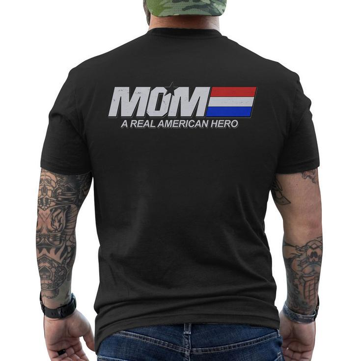 Retro 80S Mom A Real American Hero Men's Crewneck Short Sleeve Back Print T-shirt