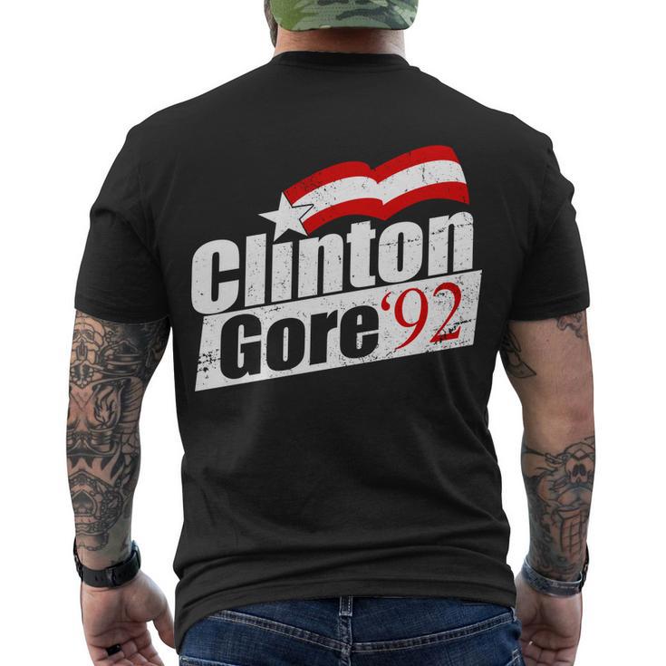 Retro Clinton Gore 1992 Election Men's Crewneck Short Sleeve Back Print T-shirt