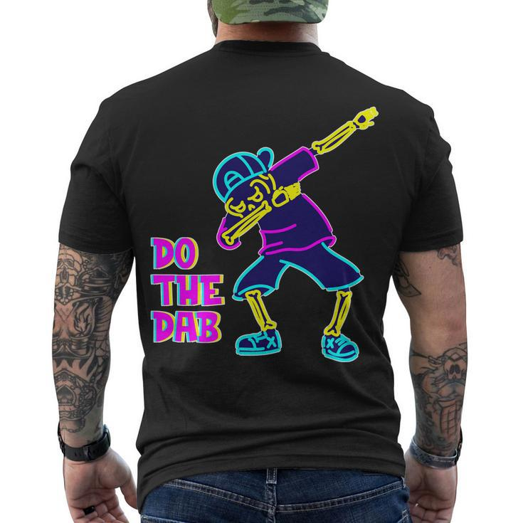 Retro Do The Dab Neon Skeleton Men's Crewneck Short Sleeve Back Print T-shirt