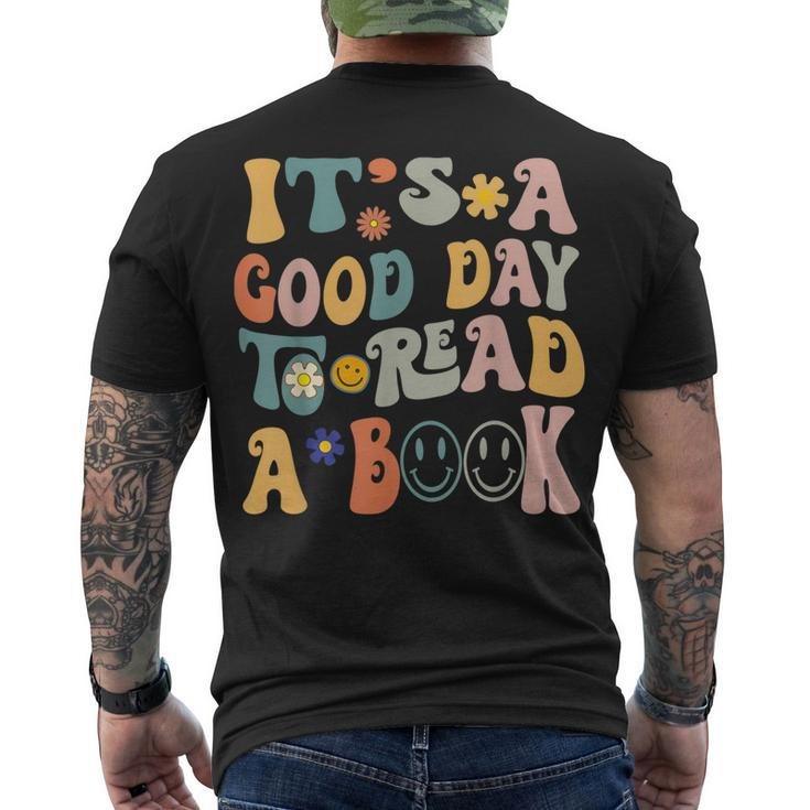 Retro Groovy National Read A Book Day Book Lover Men's T-shirt Back Print