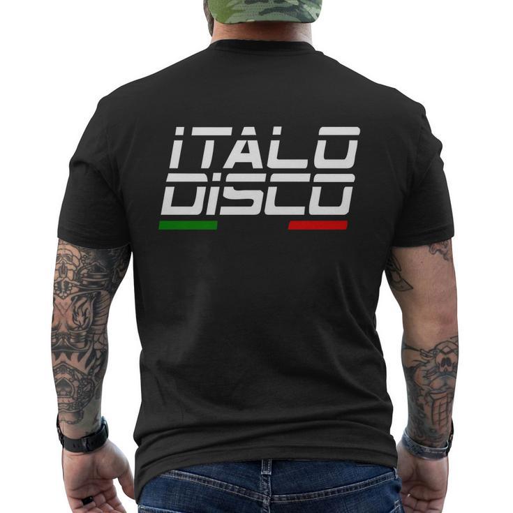 Retro Italo Disco Men's Crewneck Short Sleeve Back Print T-shirt