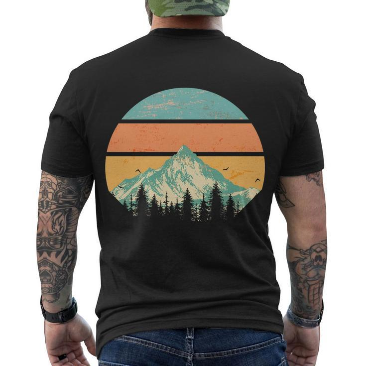 Retro Mountain Wilderness Vintage Tshirt Men's Crewneck Short Sleeve Back Print T-shirt