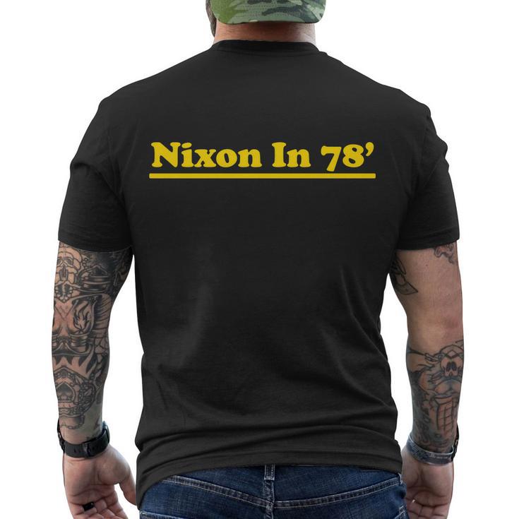 Retro Nixon In 78 For President 1978 Usa Men's Crewneck Short Sleeve Back Print T-shirt